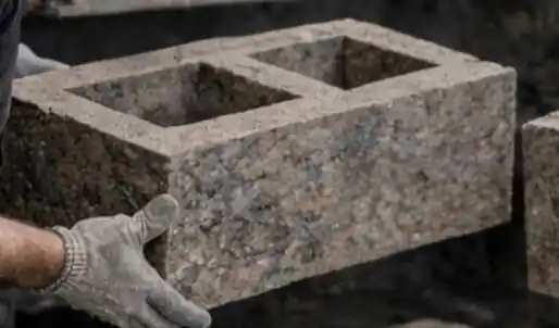 Ручная укладка и контроль — бетонные блоки